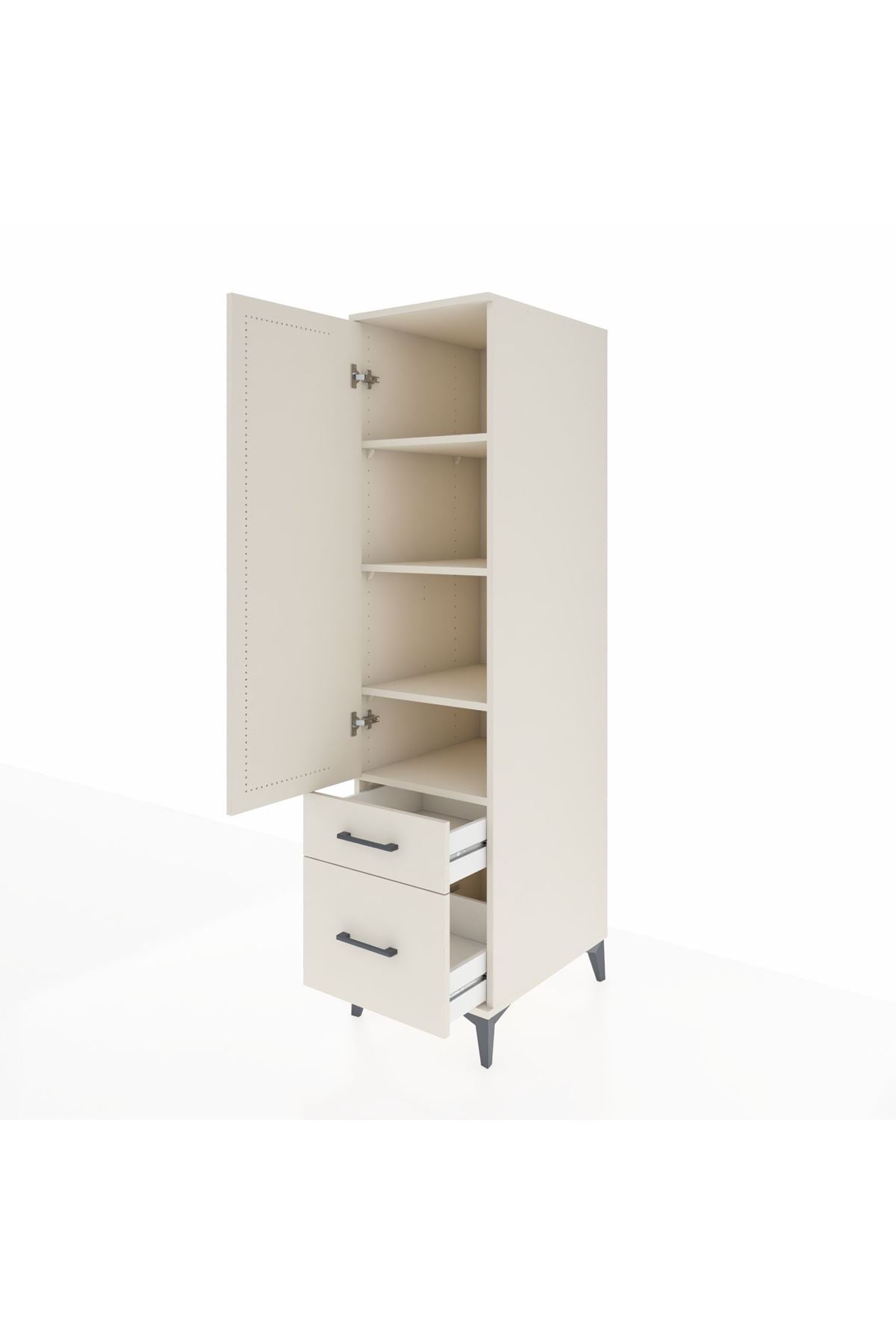 Kronos Dolap 4 Raflı 2 Çekmeceli Tek Kapaklı 44x59x182 - S88M015V1C