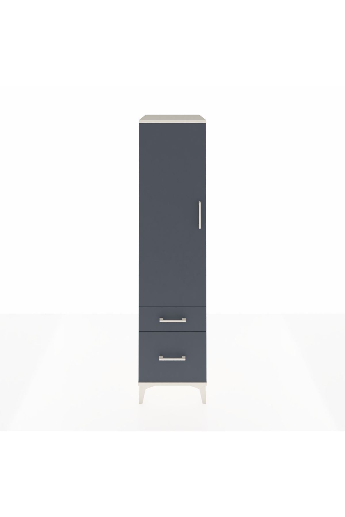 Kronos Dolap 4 Raflı 2 Çekmeceli Tek Kapaklı 44x59x182 - S88M015V2C
