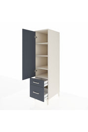 Kronos Dolap 4 Raflı 2 Çekmeceli Tek Kapaklı 44x59x182 Aytaşı-Antrasit