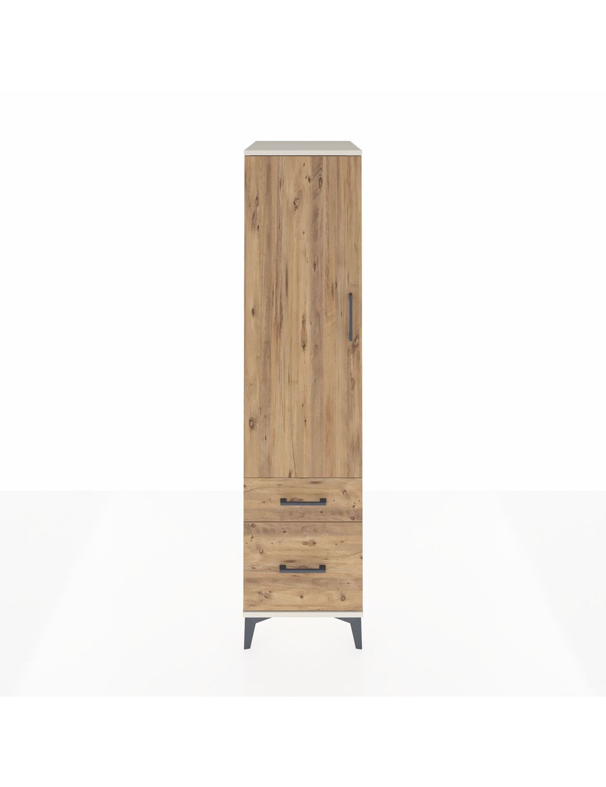 Kronos Dolap 4 Raflı 2 Çekmeceli Tek Kapaklı 44x59x182 Aytaşı-Çam