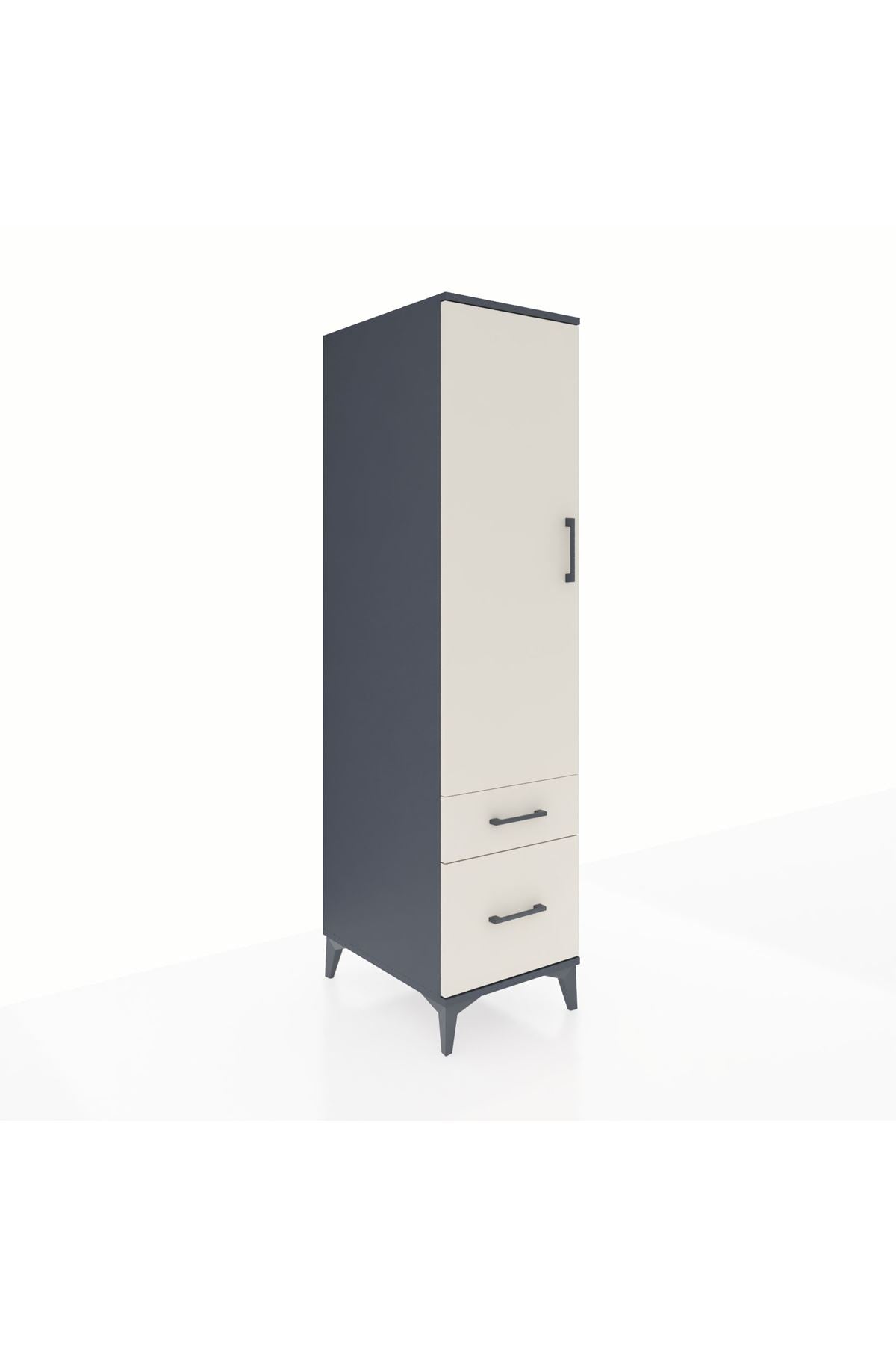 Kronos Dolap 4 Raflı 2 Çekmeceli Tek Kapaklı 44x59x182 - S88M015V4C
