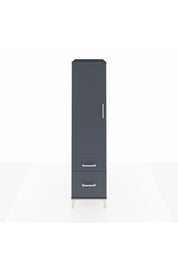 Kronos Dolap 4 Raflı 2 Çekmeceli Tek Kapaklı 44x59x182 Antrasit-Antrasit
