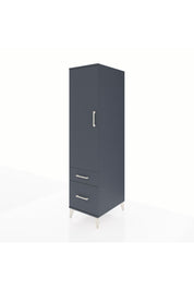 Kronos Dolap 4 Raflı 2 Çekmeceli Tek Kapaklı 44x59x182 Antrasit-Antrasit
