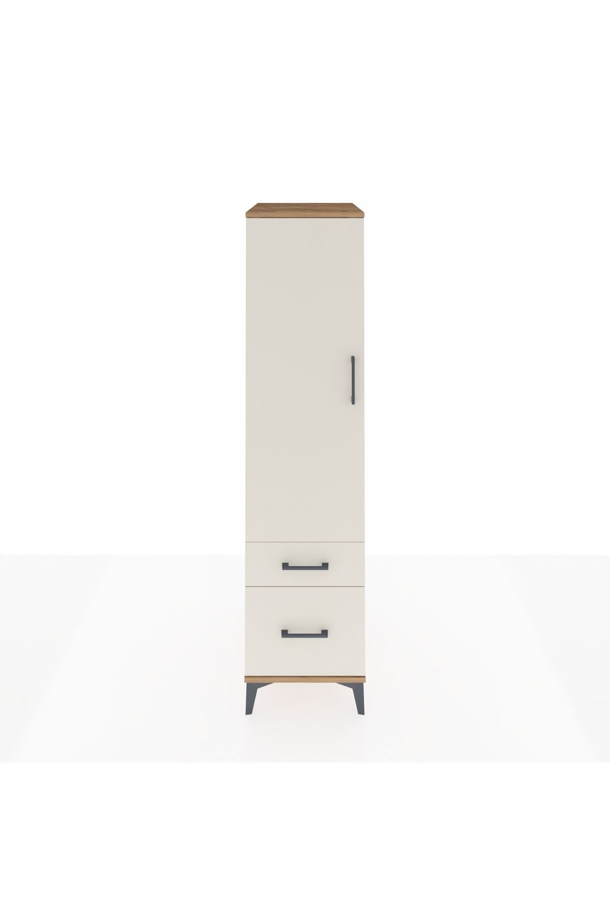 Kronos Dolap 4 Raflı 2 Çekmeceli Tek Kapaklı 44x59x182 - S88M015V7C