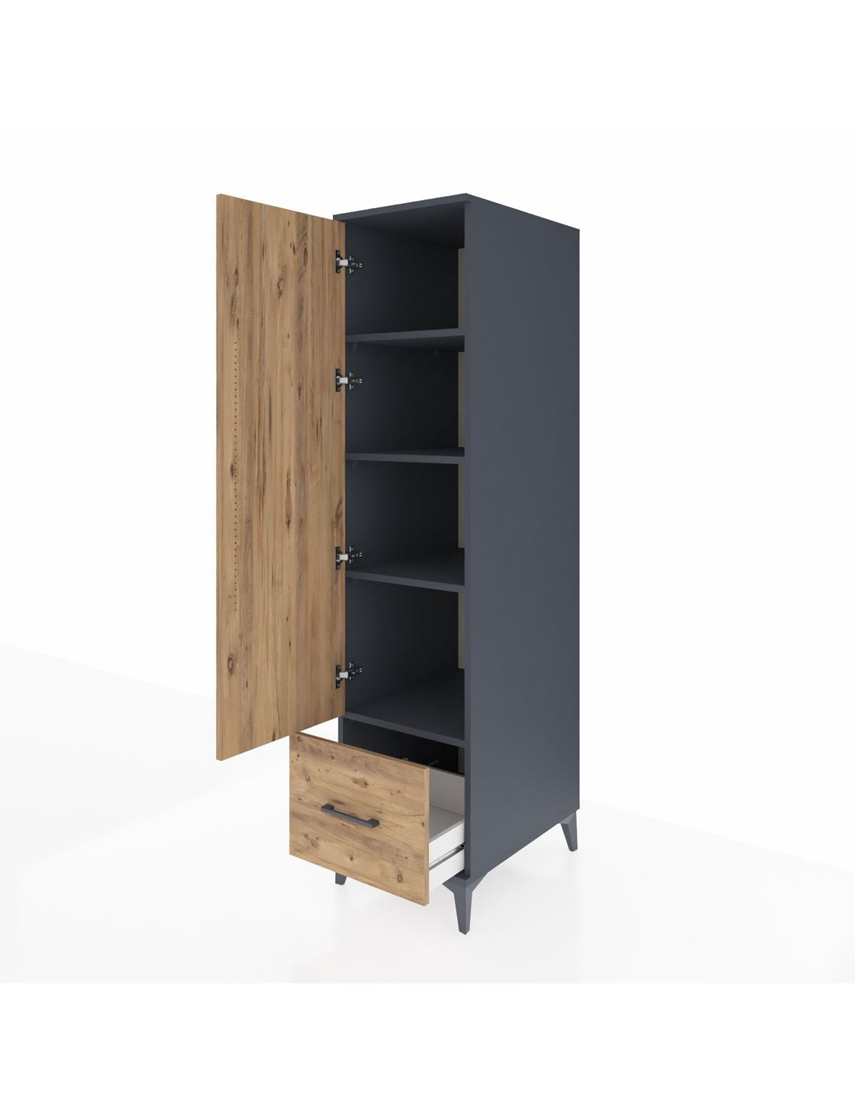 Kronos Dolap 4 Raflı Tek Çekmeceli Tek Kapaklı 44x59x182 - S88M016V6C