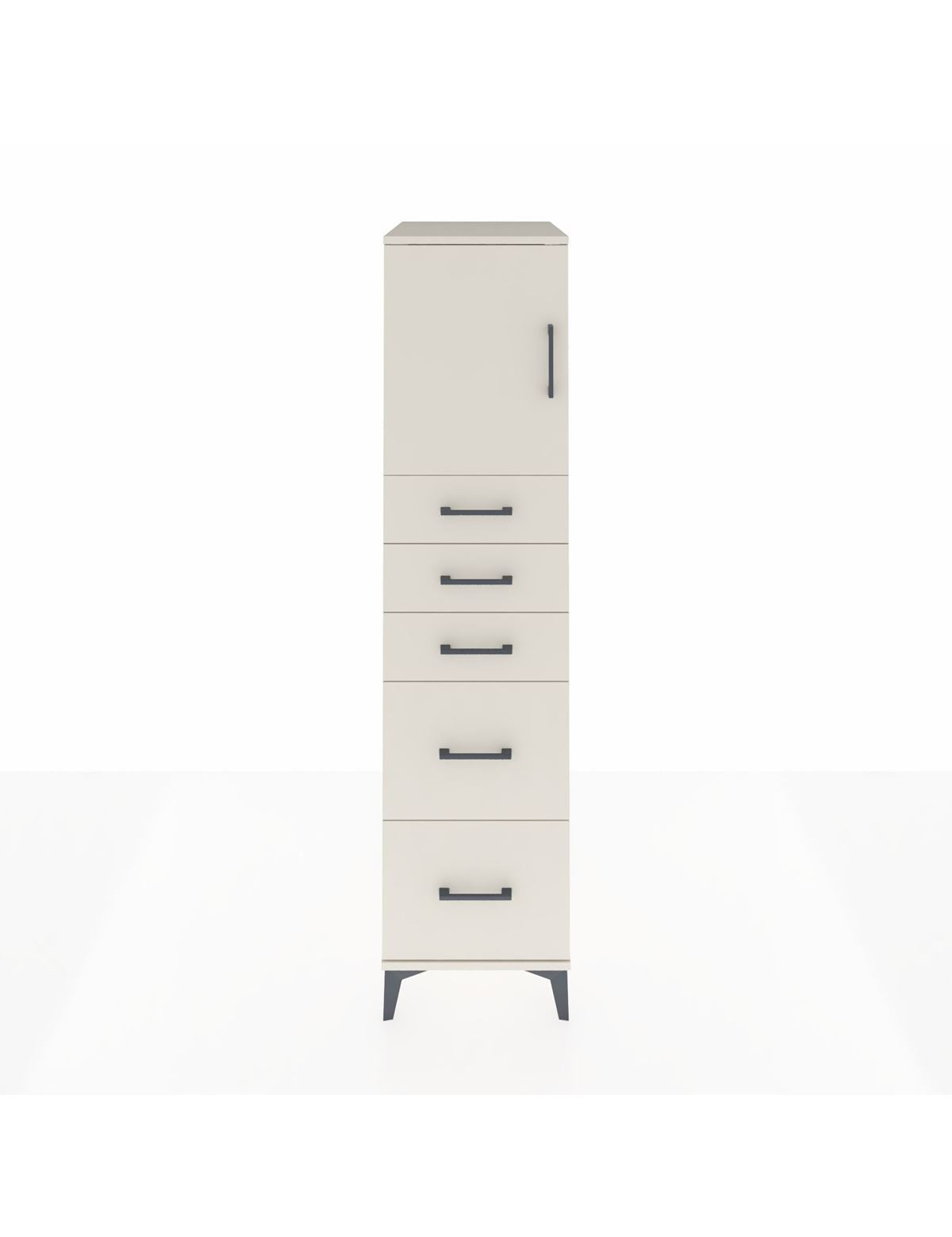 Kronos Dolap Tek Raflı 5 Çekmeceli Tek Kapaklı 44x59x182 Aytaşı-Aytaşı