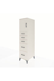 Kronos Dolap Tek Raflı 5 Çekmeceli Tek Kapaklı 44x59x182 Aytaşı-Aytaşı