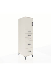 Kronos Dolap Tek Raflı 5 Çekmeceli Tek Kapaklı 44x59x182 Aytaşı-Aytaşı