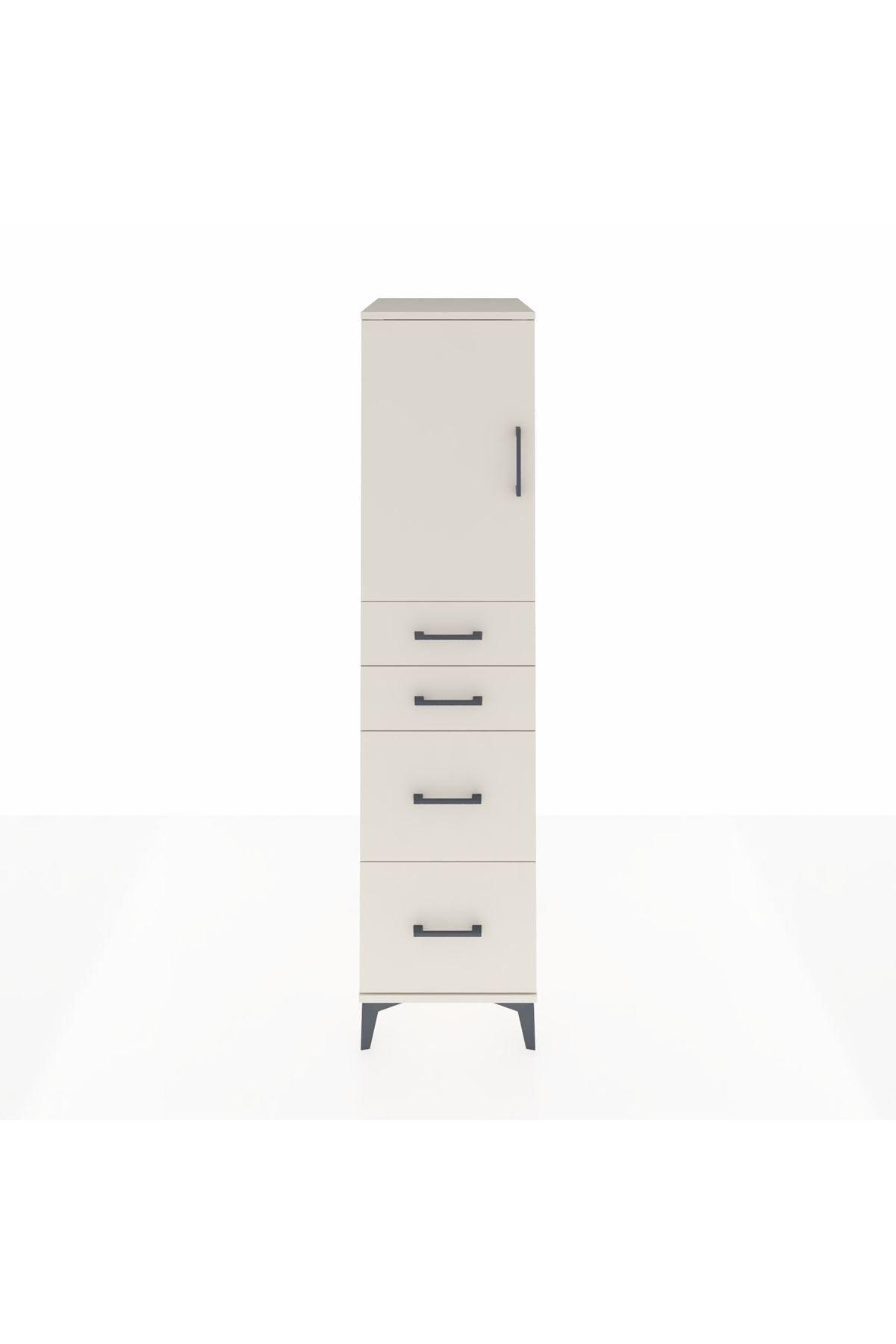 Kronos Dolap Tek Raflı 4 Çekmeceli Tek Kapaklı 44x59x182 Aytaşı-Aytaşı