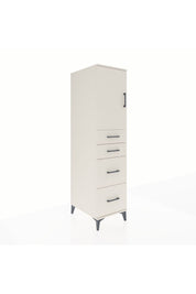 Kronos Dolap Tek Raflı 4 Çekmeceli Tek Kapaklı 44x59x182 Aytaşı-Aytaşı