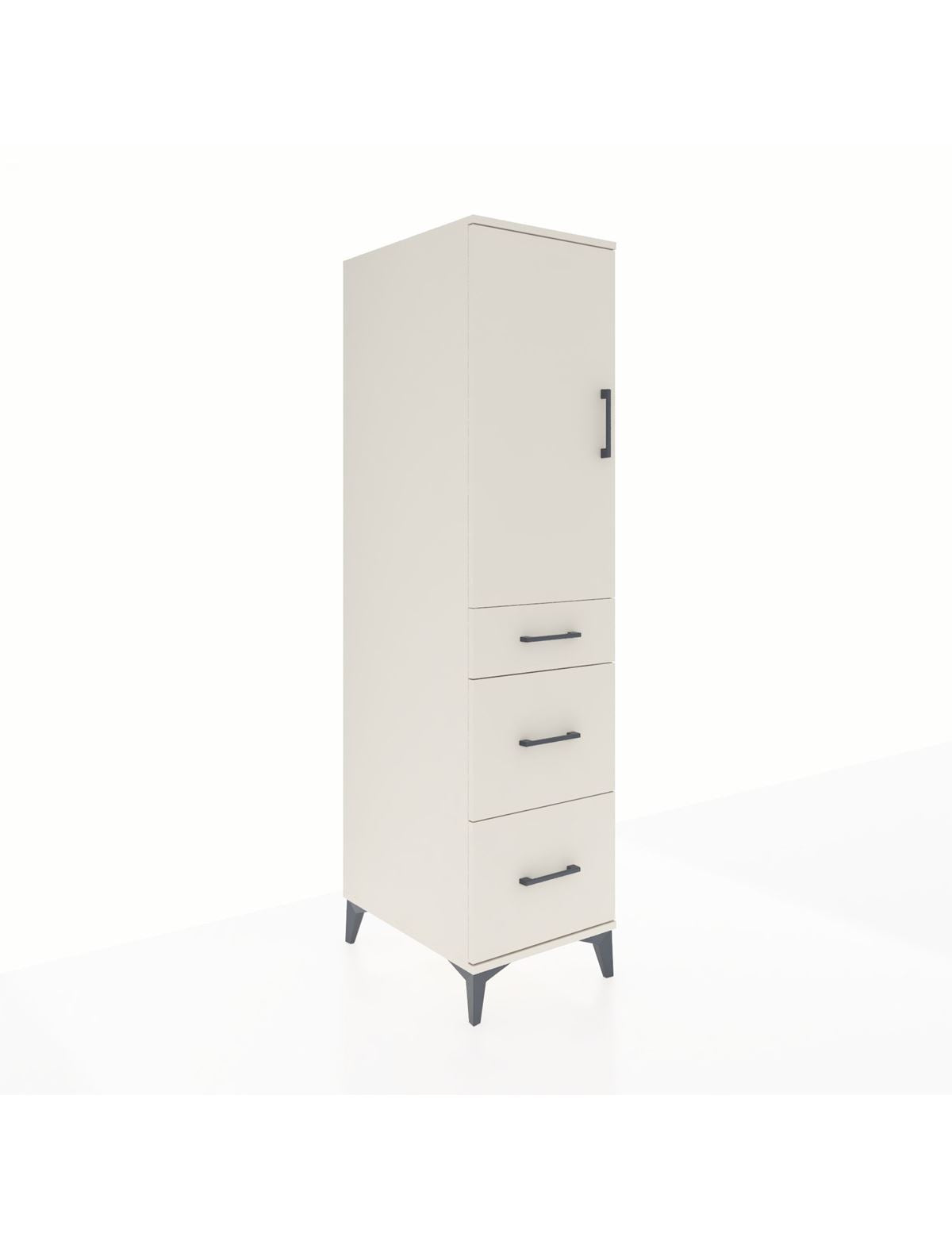 Kronos Dolap 2 Raflı 3 Çekmeceli Tek Kapaklı 44x59x182 Aytaşı-Aytaşı