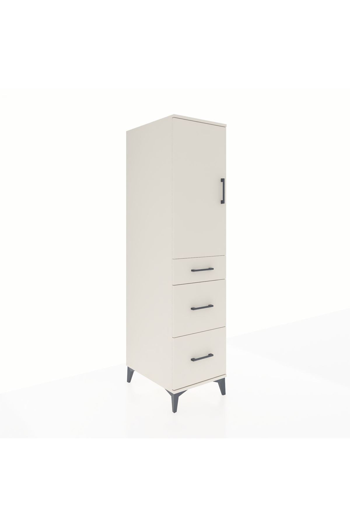 Kronos Dolap 2 Raflı 3 Çekmeceli Tek Kapaklı 44x59x182 Aytaşı-Aytaşı