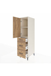 Kronos Dolap 2 Raflı 3 Çekmeceli Tek Kapaklı 44x59x182 Aytaşı-Çam