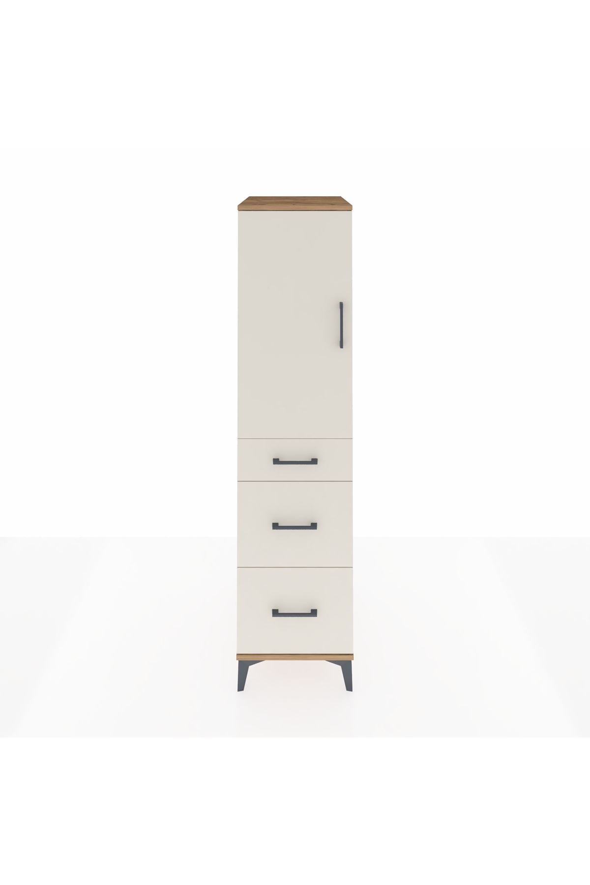 Kronos Dolap 2 Raflı 3 Çekmeceli Tek Kapaklı 44x59x182 - S88M020V7C