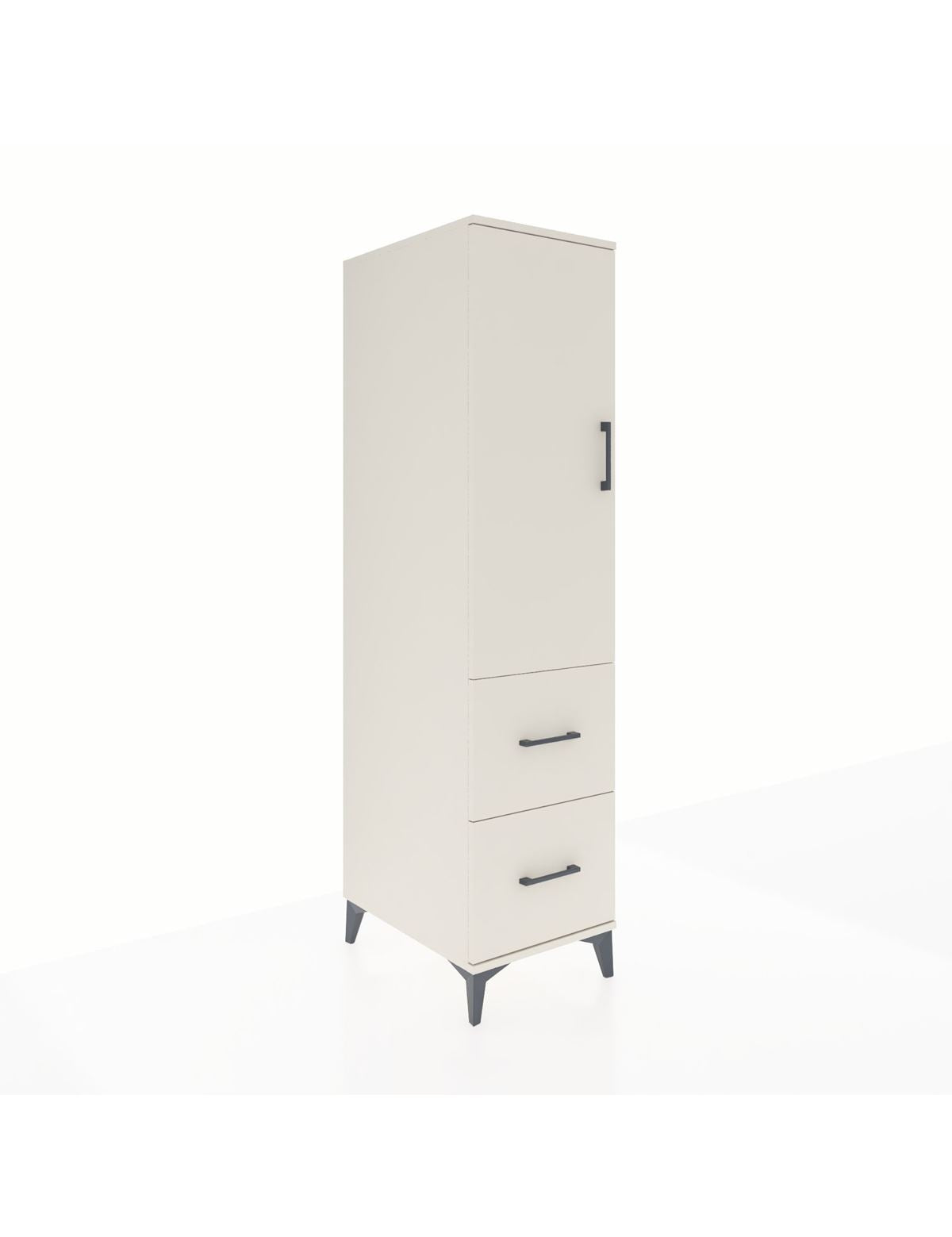 Kronos Dolap 3 Raflı 2 Çekmeceli Tek Kapaklı 44x59x182 - S88M021V1C