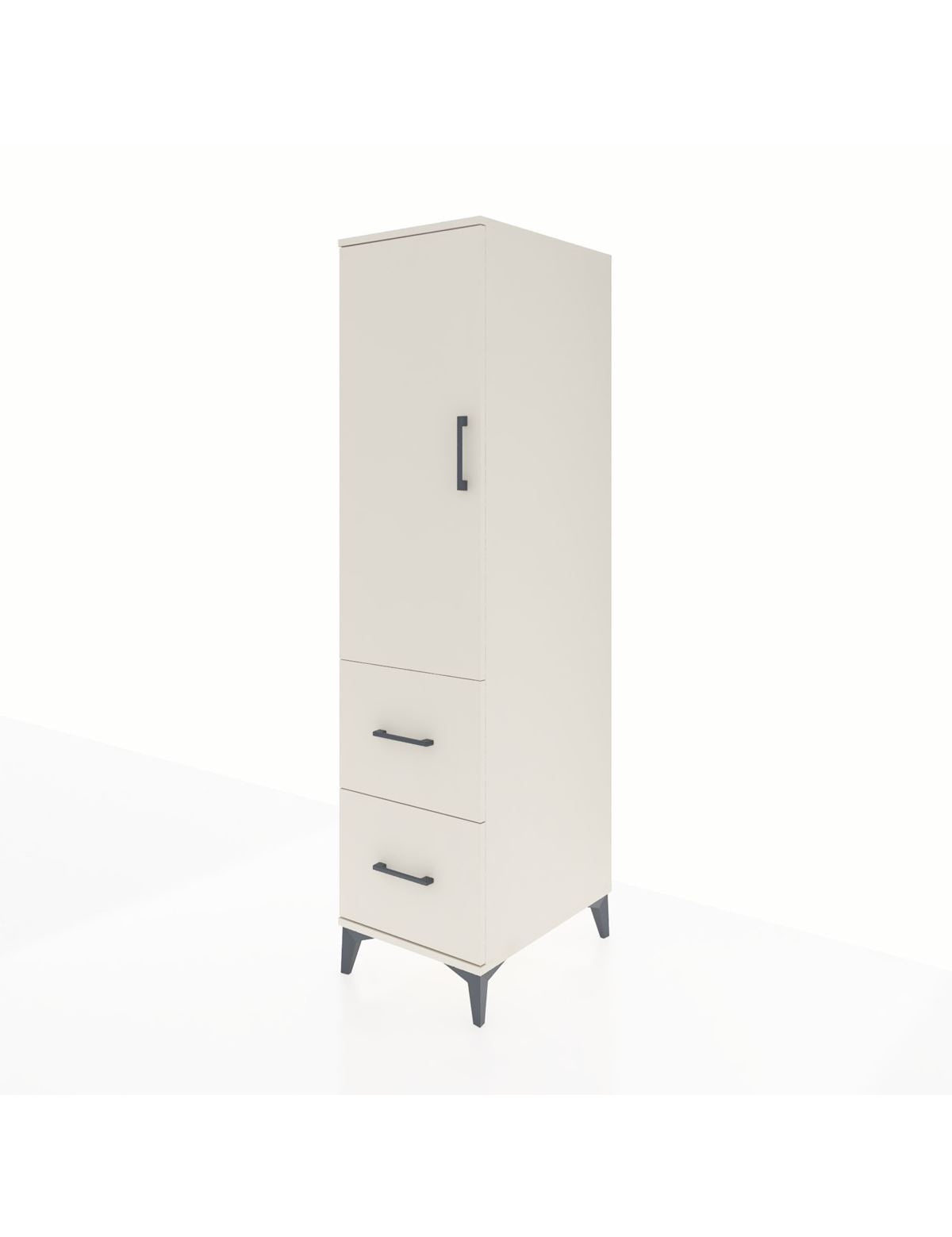 Kronos Dolap 3 Raflı 2 Çekmeceli Tek Kapaklı 44x59x182 - S88M021V1C
