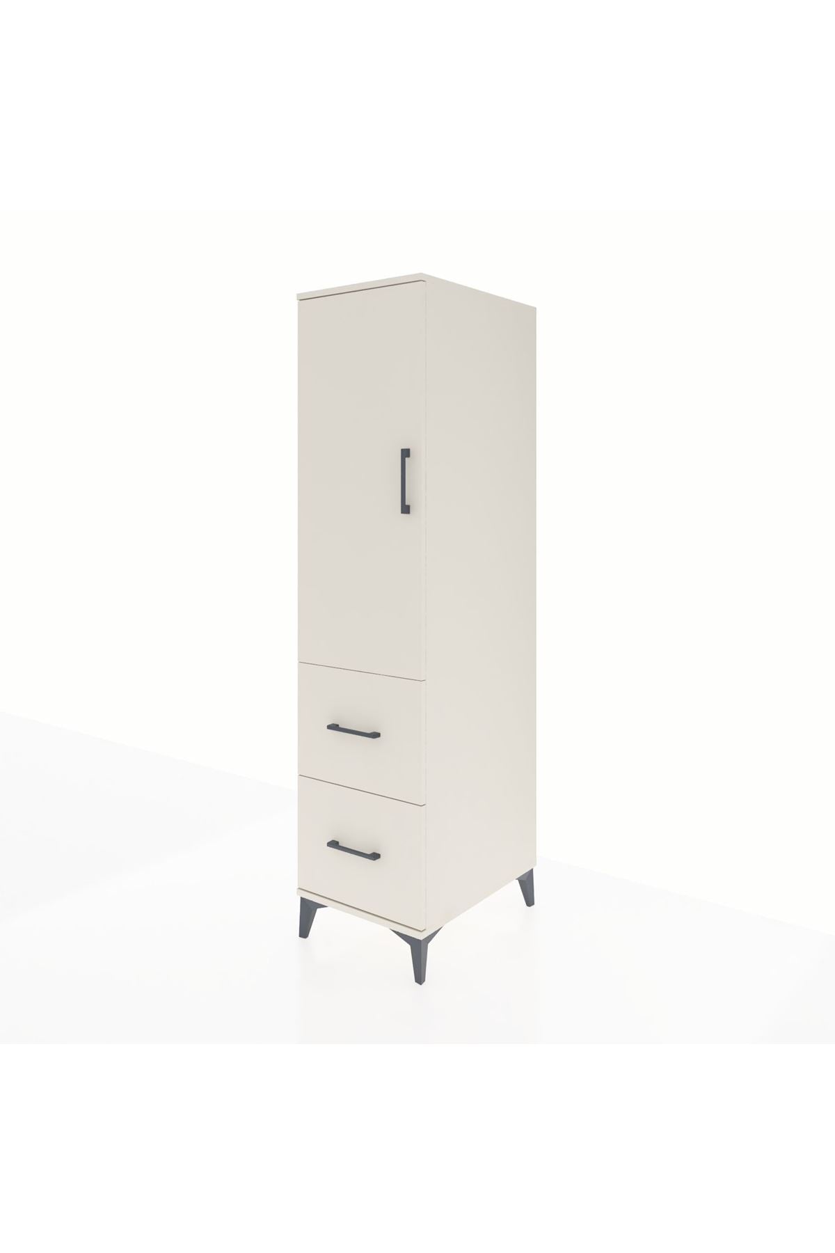 Kronos Dolap 3 Raflı 2 Çekmeceli Tek Kapaklı 44x59x182 - S88M021V1C