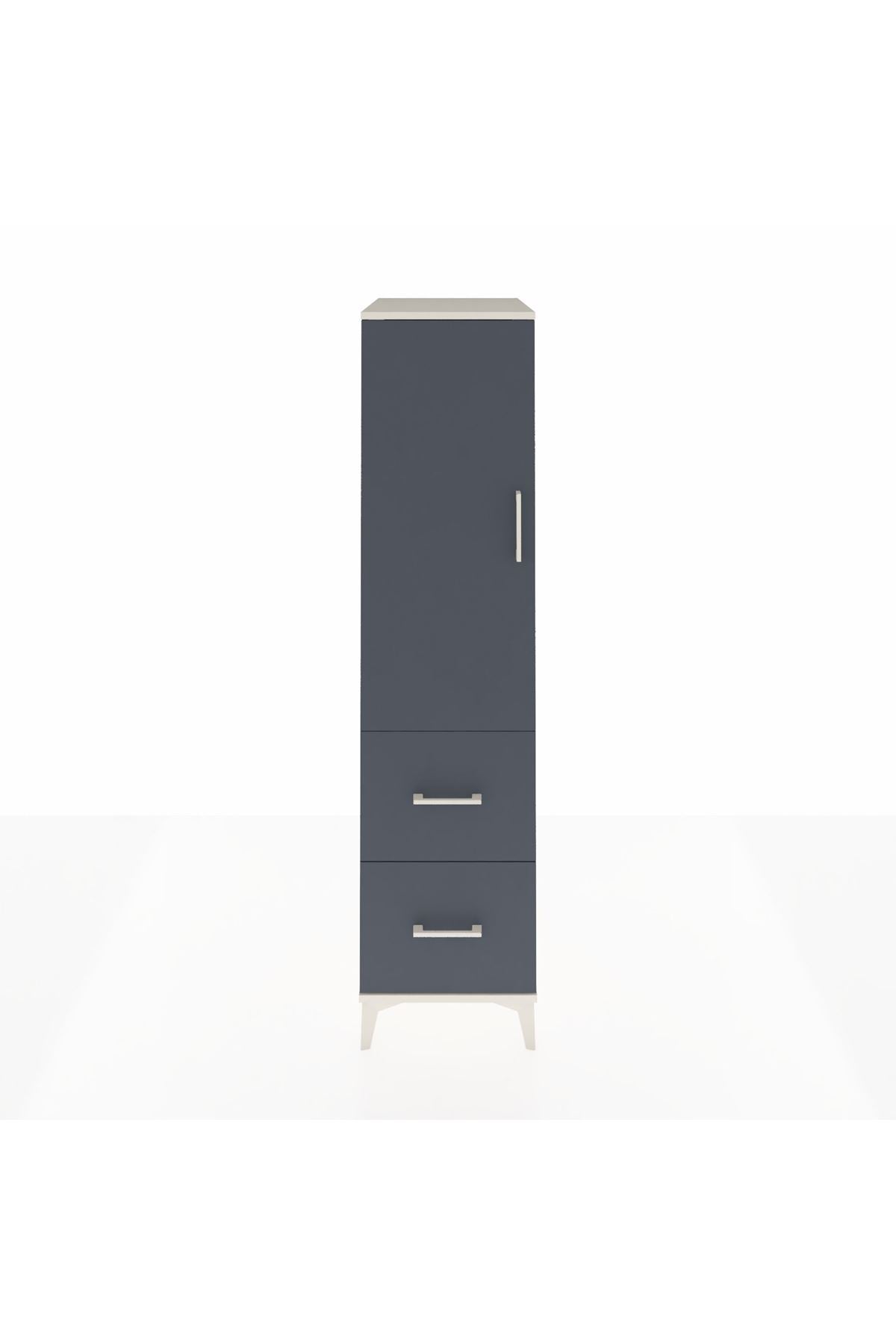 Kronos Dolap 3 Raflı 2 Çekmeceli Tek Kapaklı 44x59x182 - S88M021V2C