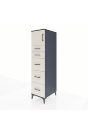 Kronos Dolap Tek Raflı 5 Çekmeceli Tek Kapaklı 44x59x182 - S88M022V4C