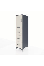 Kronos Dolap Tek Raflı 4 Çekmeceli Tek Kapaklı 44x59x182 - S88M023V4C