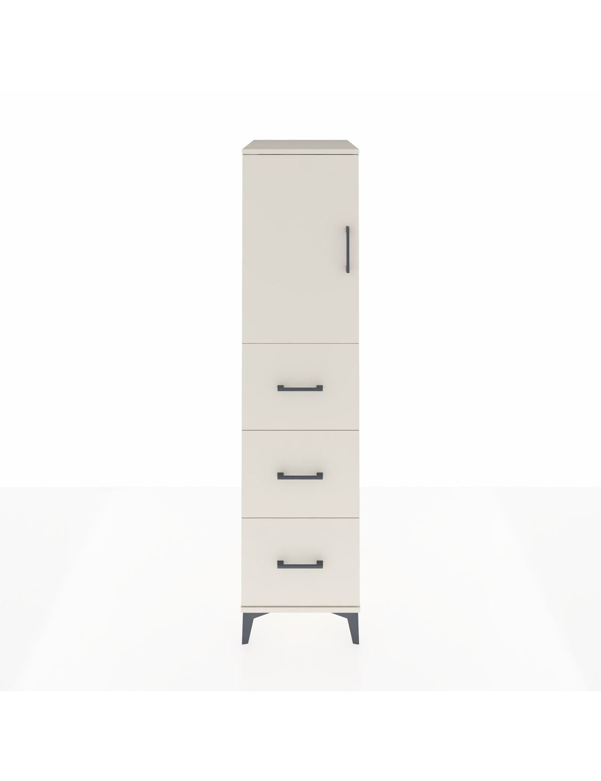 Kronos Dolap 2 Raflı 3 Çekmeceli Tek Kapaklı 44x59x182 Aytaşı-Aytaşı