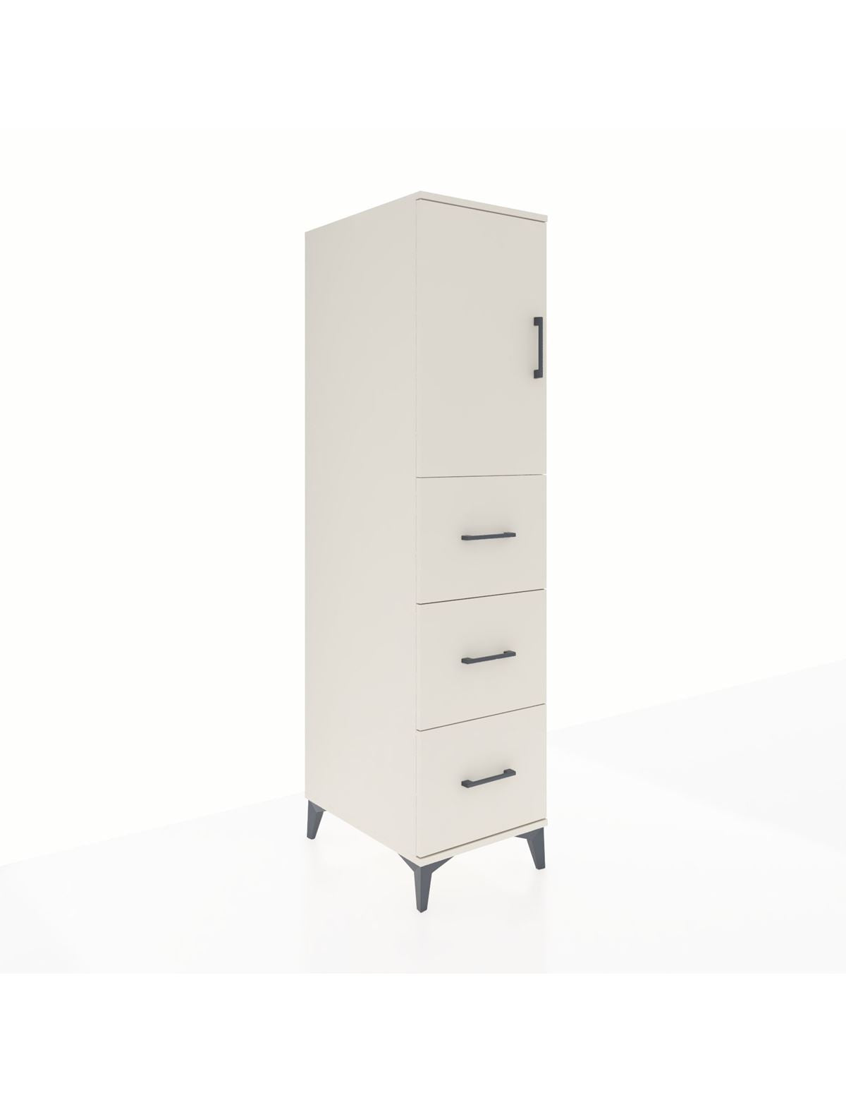 Kronos Dolap 2 Raflı 3 Çekmeceli Tek Kapaklı 44x59x182 Aytaşı-Aytaşı