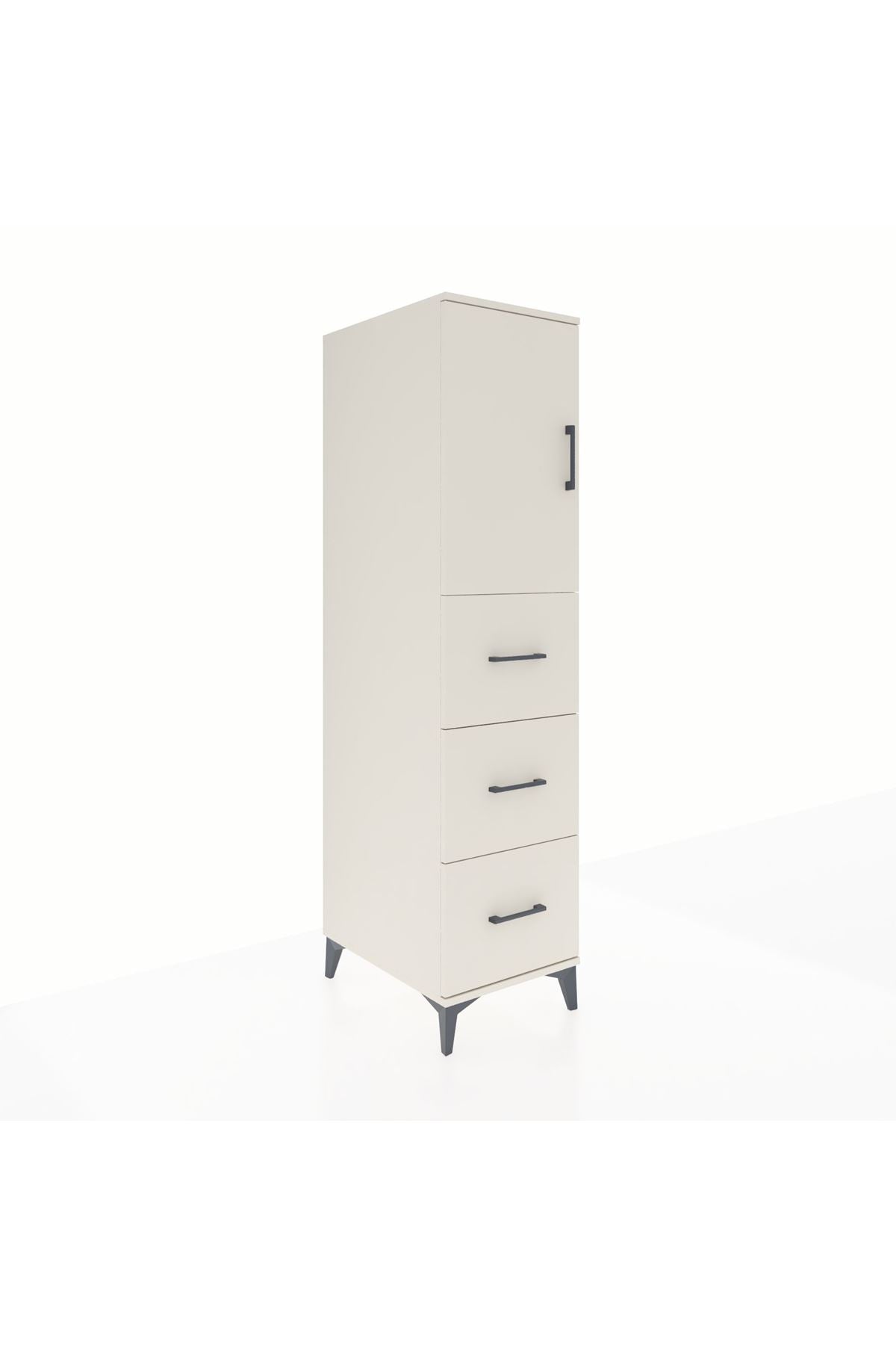 Kronos Dolap 2 Raflı 3 Çekmeceli Tek Kapaklı 44x59x182 Aytaşı-Aytaşı