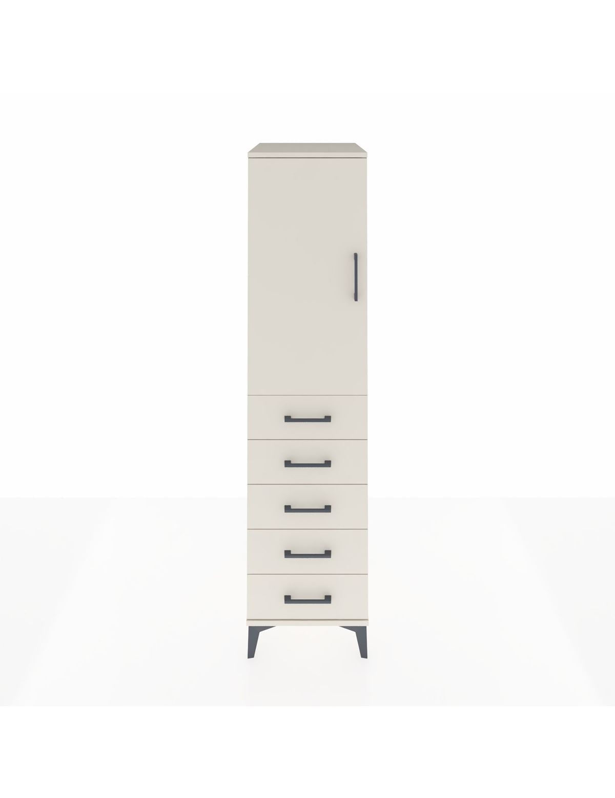 Kronos Dolap Tek Raflı 5 Çekmeceli Tek Askılı 44x59x182 Aytaşı-Aytaşı