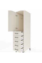Kronos Dolap Tek Raflı 5 Çekmeceli Tek Askılı 44x59x182 Aytaşı-Aytaşı