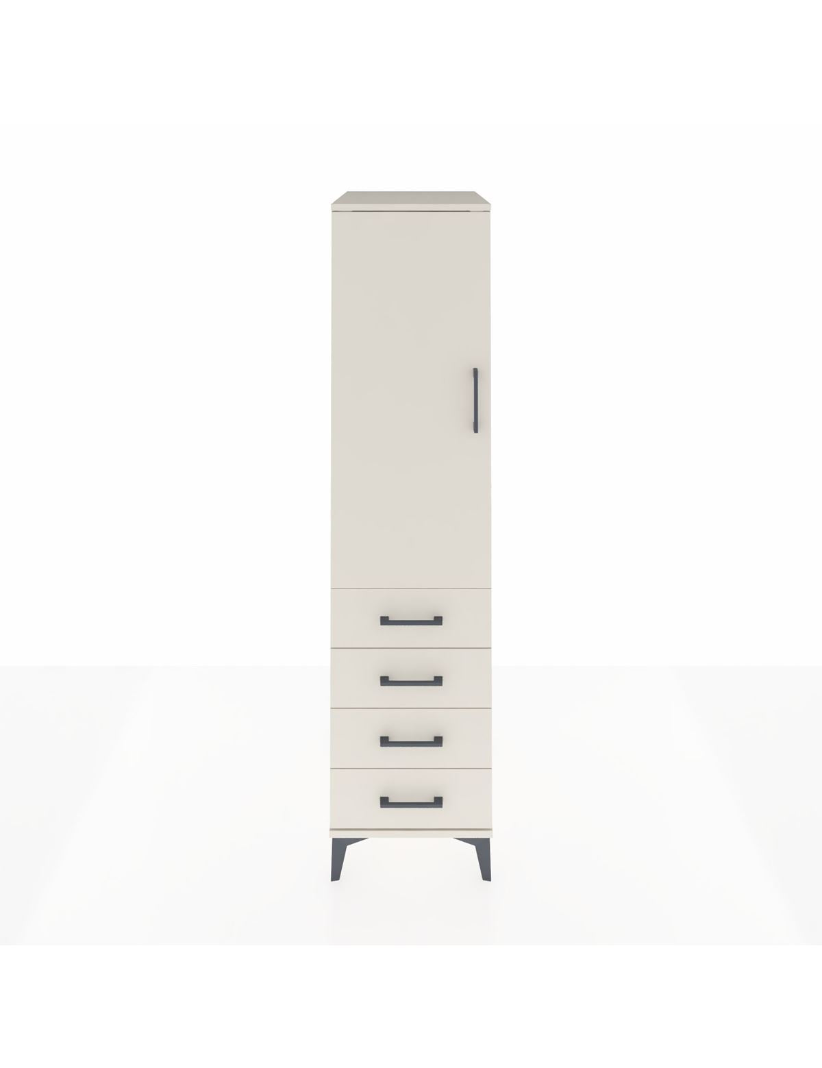 Kronos Dolap Tek Raflı 4 Çekmeceli Tek Askılı 44x59x182 Aytaşı-Aytaşı