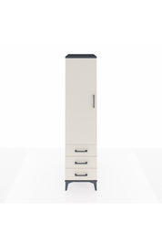 Kronos Dolap Tek Raflı 3 Çekmeceli Tek Askılı 44x59x182 Antrasit-Aytaşı