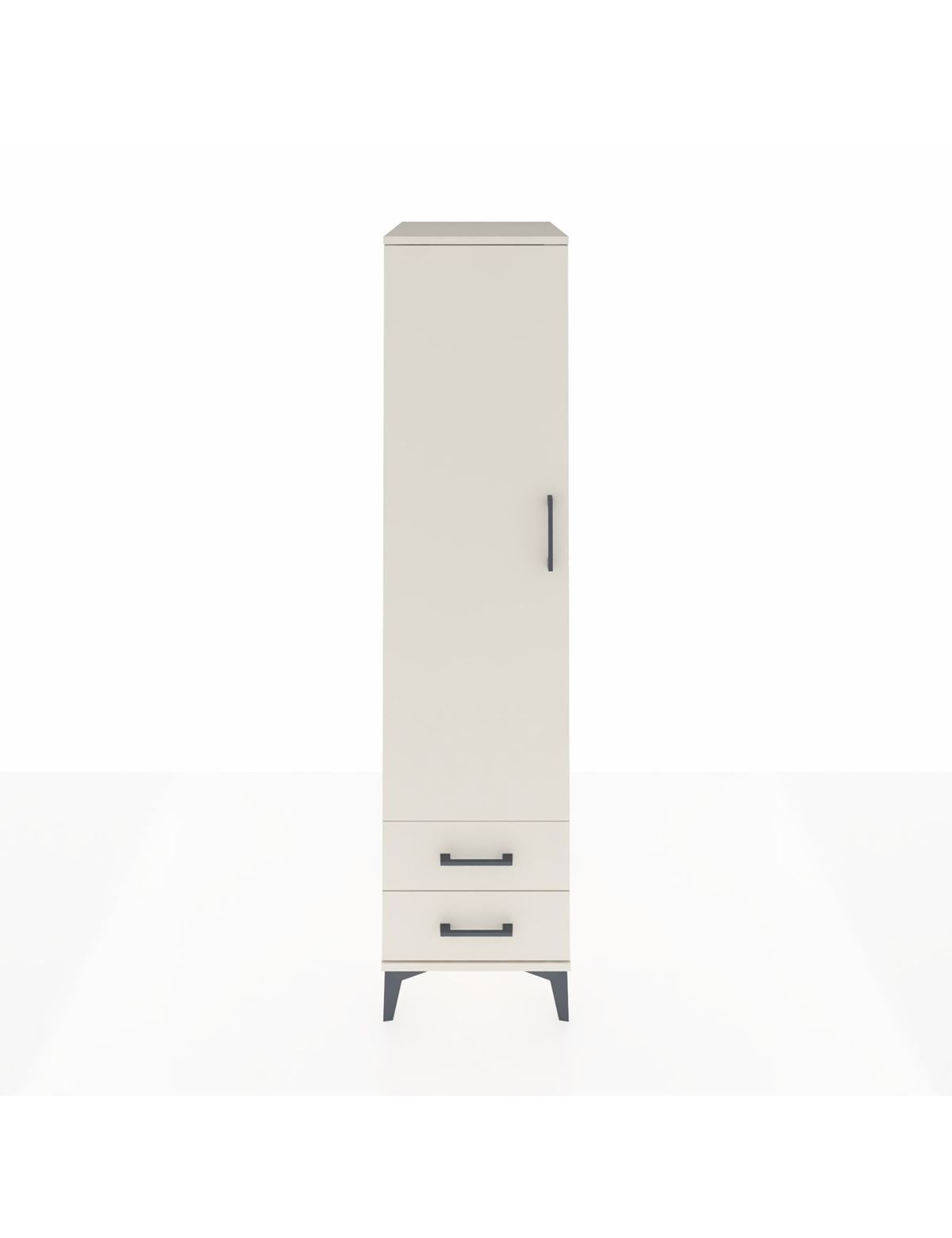 Kronos Dolap Tek Raflı 2 Çekmeceli Tek Askılı 44x59x182 Aytaşı-Aytaşı