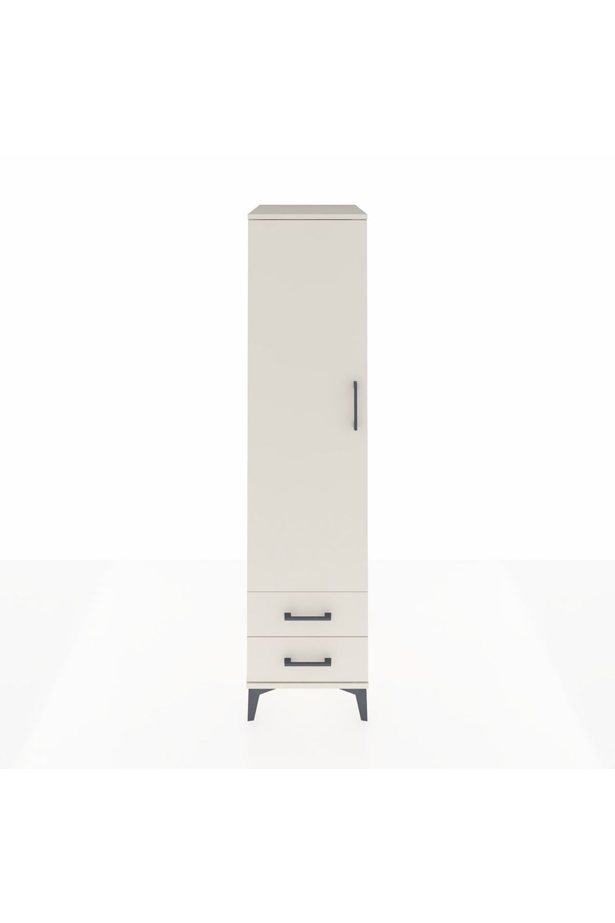Kronos Dolap Tek Raflı 2 Çekmeceli Tek Askılı 44x59x182 Aytaşı-Aytaşı