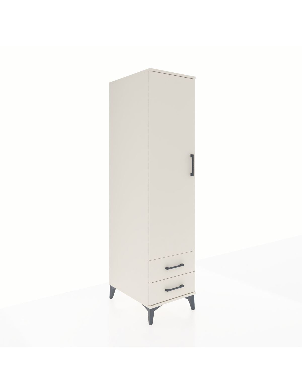 Kronos Dolap Tek Raflı 2 Çekmeceli Tek Askılı 44x59x182 Aytaşı-Aytaşı