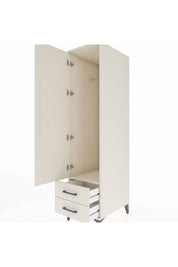 Kronos Dolap Tek Raflı 2 Çekmeceli Tek Askılı 44x59x182 Aytaşı-Aytaşı