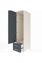 Kronos Dolap Tek Raflı 2 Çekmeceli Tek Askılı 44x59x182 Aytaşı-Antrasit