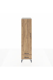 Kronos Dolap Tek Raflı 2 Çekmeceli Tek Askılı 44x59x182 Aytaşı-Çam