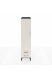 Kronos Dolap Tek Raflı 2 Çekmeceli Tek Askılı 44x59x182 Antrasit-Aytaşı