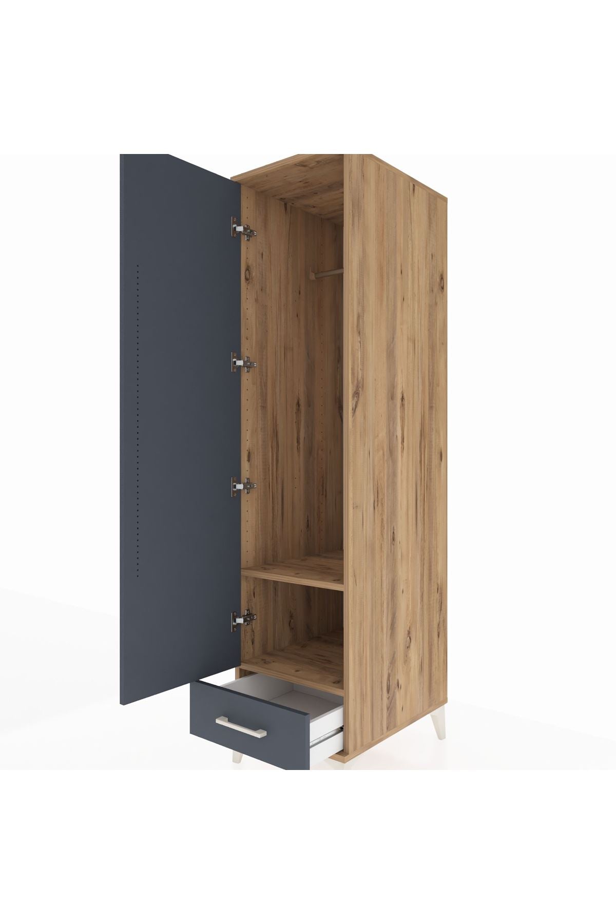 Kronos Dolap 2 Raflı Tek Çekmeceli Tek Askılı 44x59x182 - S88M030V8C