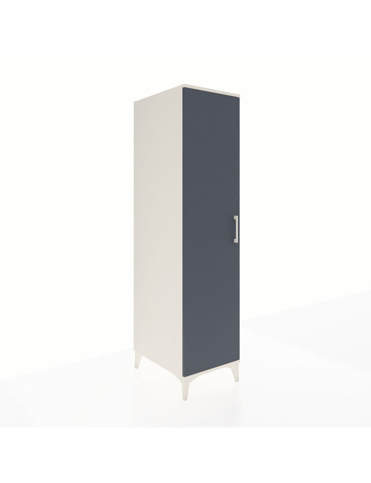 Kronos Dolap 2 Raflı Tek Kapaklı Tek Askılı 44x59x182 Aytaşı-Antrasit