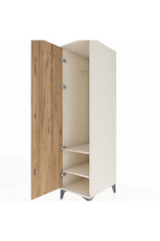 Kronos Dolap 2 Raflı Tek Kapaklı Tek Askılı 44x59x182 Aytaşı-Çam