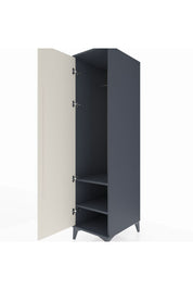 Kronos Dolap 2 Raflı Tek Kapaklı Tek Askılı 44x59x182 Antrasit-Aytaşı