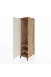 Kronos Dolap 2 Raflı Tek Kapaklı Tek Askılı 44x59x182 Çam-Aytaşı