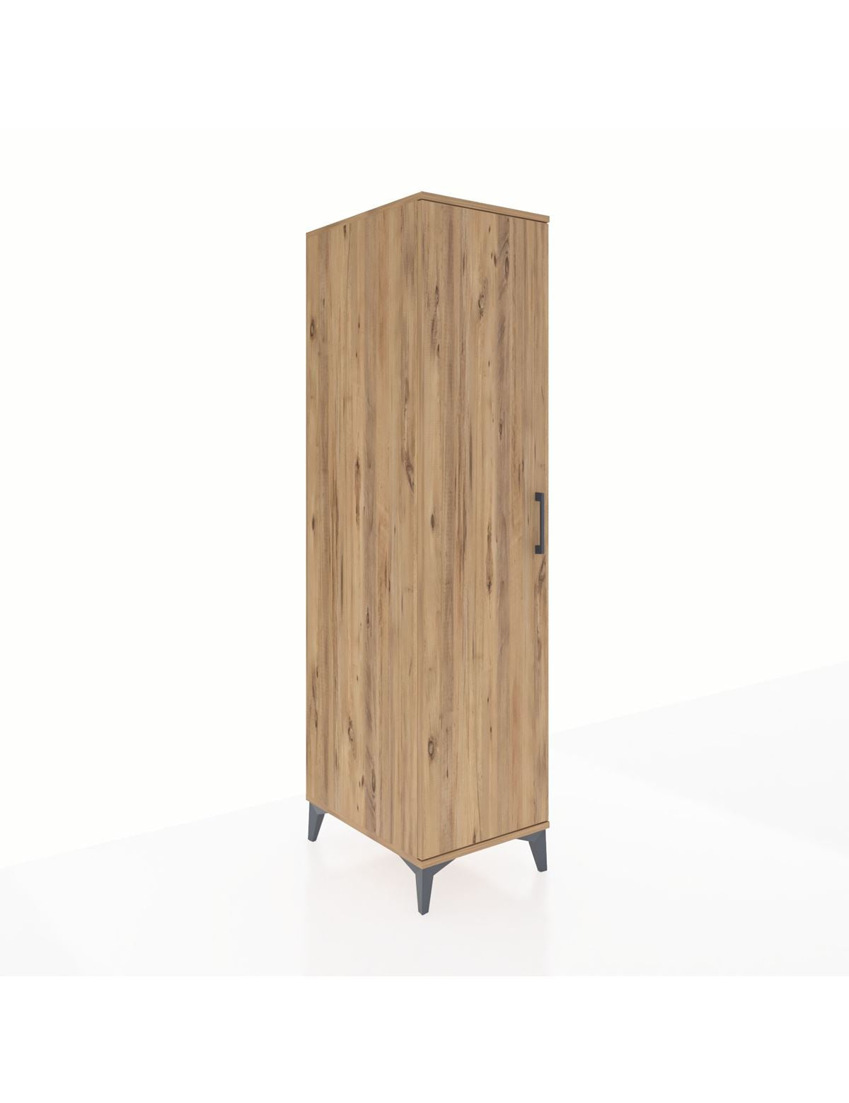 Kronos Dolap 2 Raflı Tek Kapaklı Tek Askılı 44x59x182 Çam-Çam