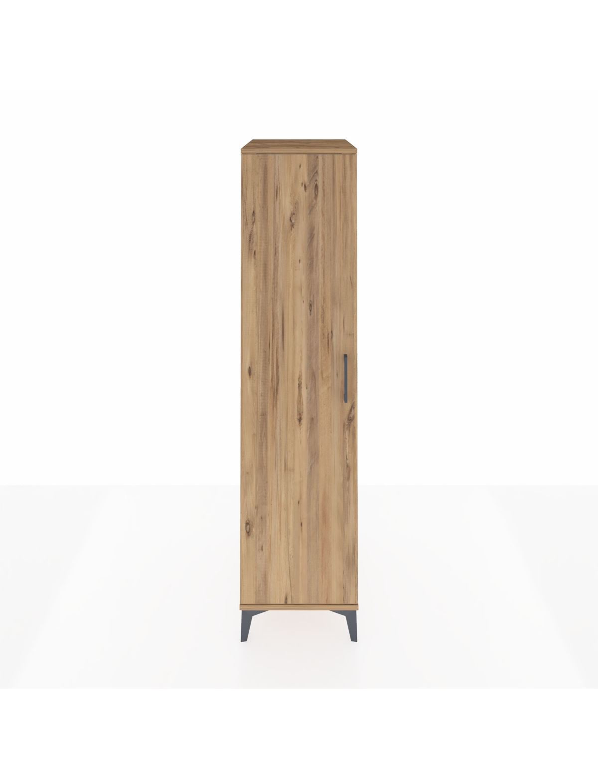 Kronos Dolap 2 Raflı Tek Kapaklı Tek Askılı 44x59x182 Çam-Çam