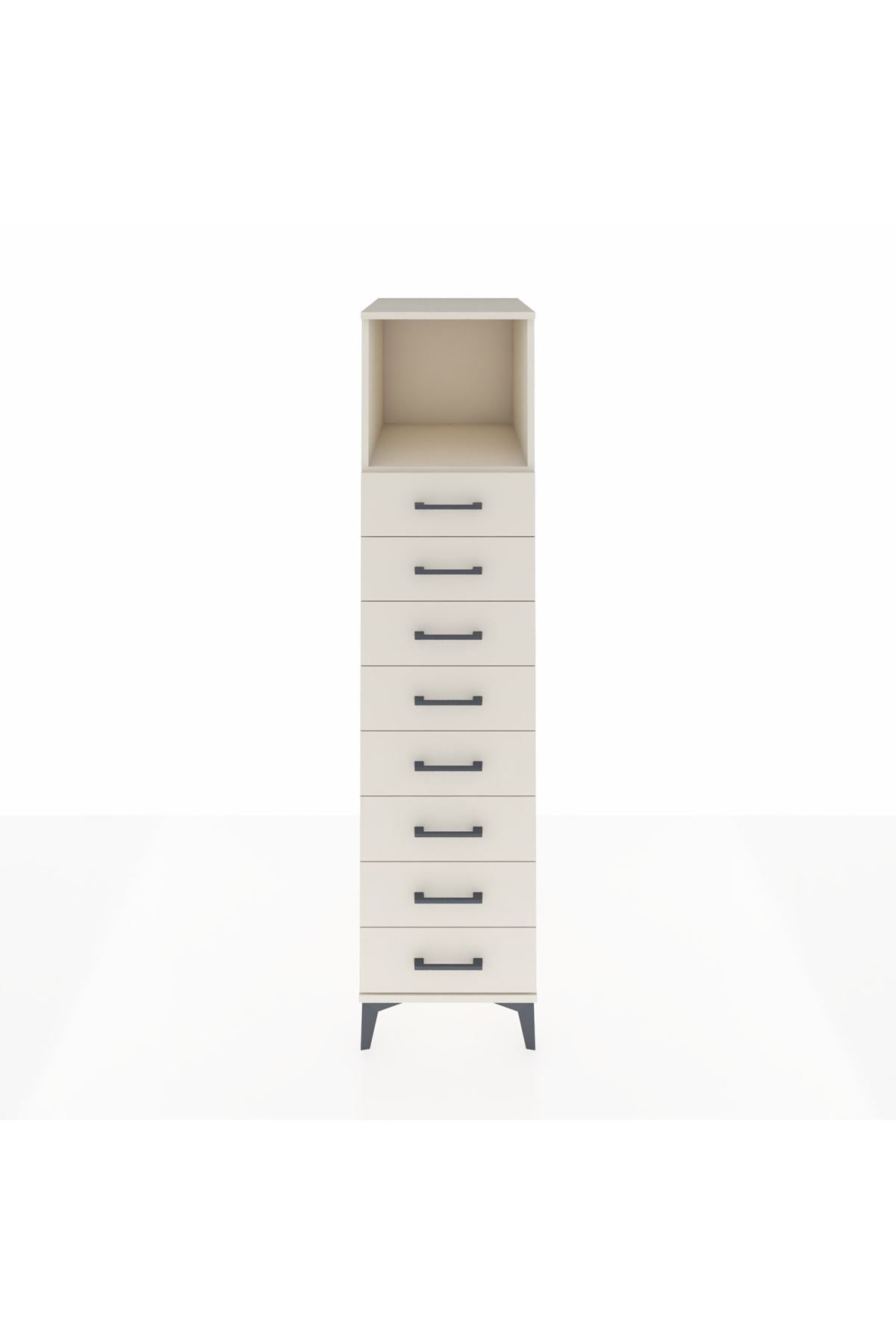 Kronos Dolap Tek Raflı 8 Çekmeceli 44x59x182 Aytaşı-Aytaşı