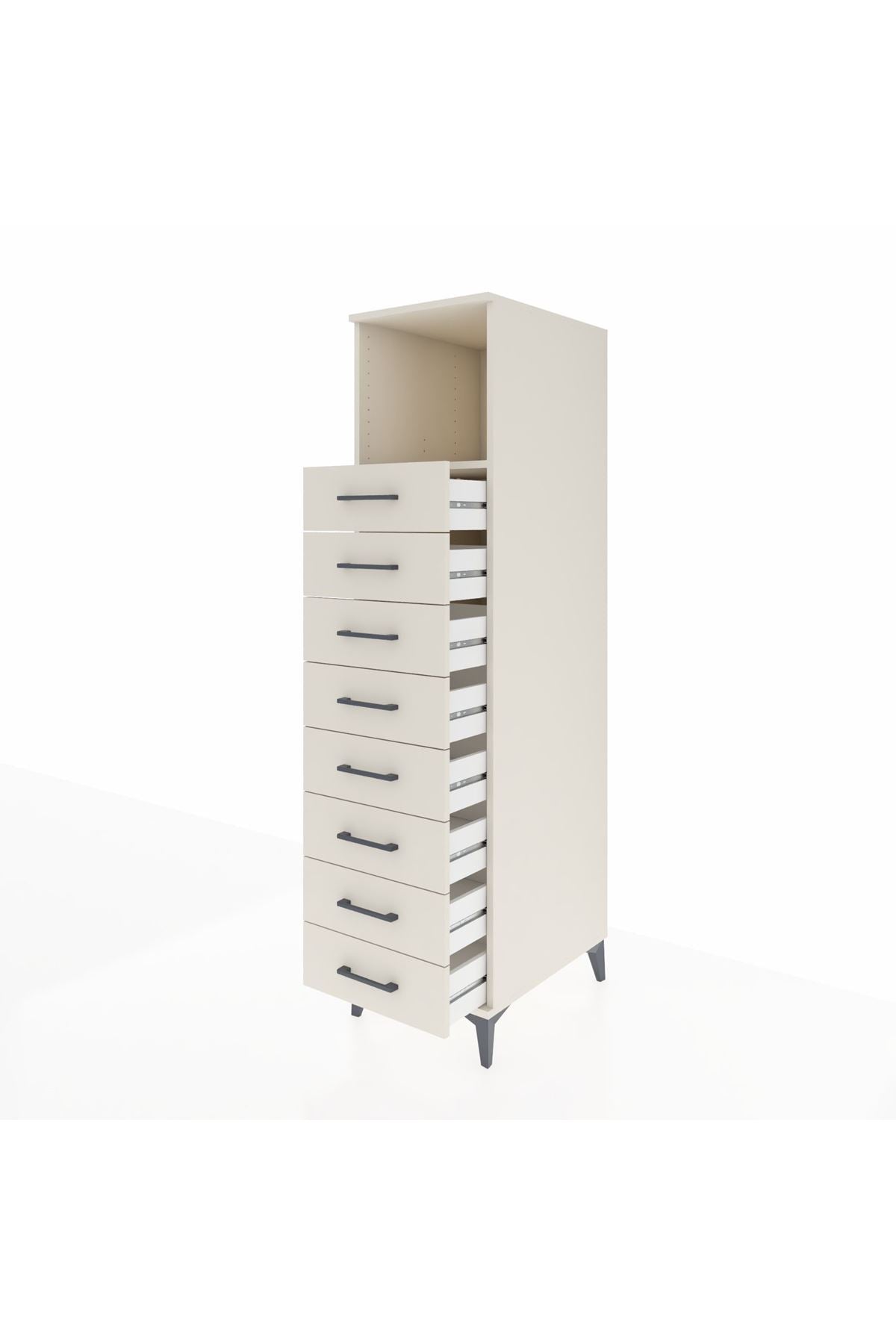 Kronos Dolap Tek Raflı 8 Çekmeceli 44x59x182 Aytaşı-Aytaşı