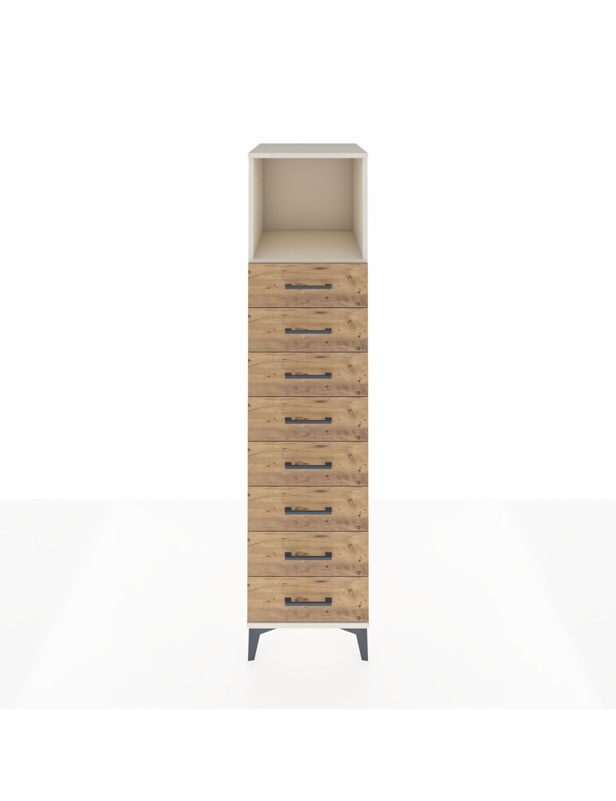 Kronos Dolap Tek Raflı 8 Çekmeceli 44x59x182 Aytaşı-Çam