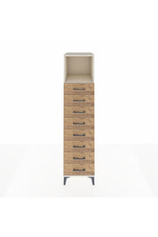 Kronos Dolap Tek Raflı 8 Çekmeceli 44x59x182 Aytaşı-Çam