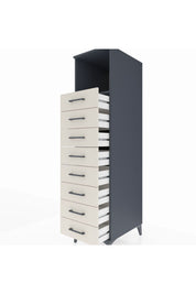 Kronos Dolap Tek Raflı 8 Çekmeceli 44x59x182 Antrasit-Aytaşı